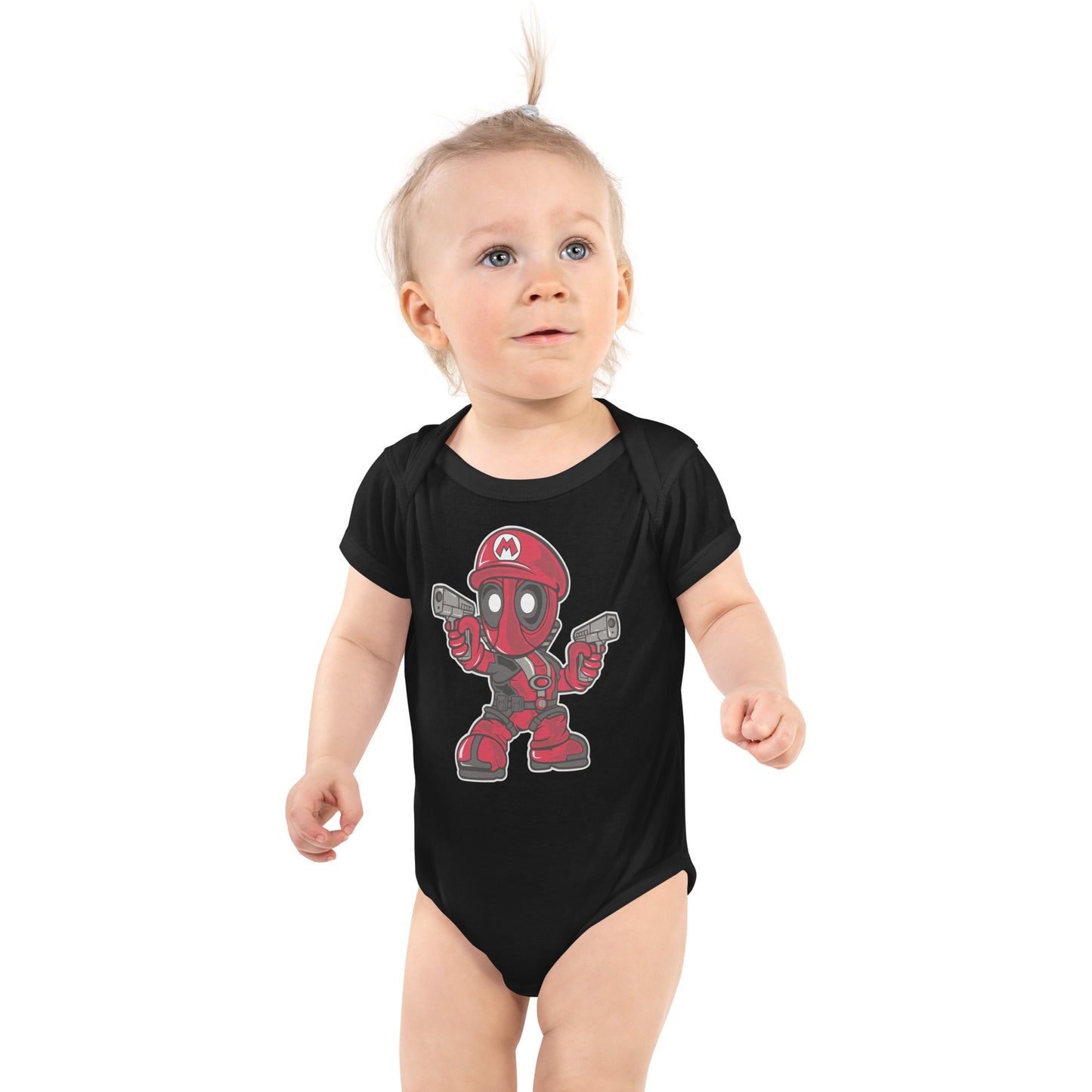 Plumber Assassin Baby Onesie – Chibi Mashup Bodysuit