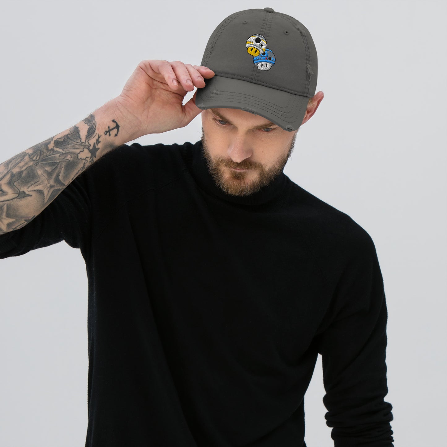 Droidshrooms Distressed Dad Hat