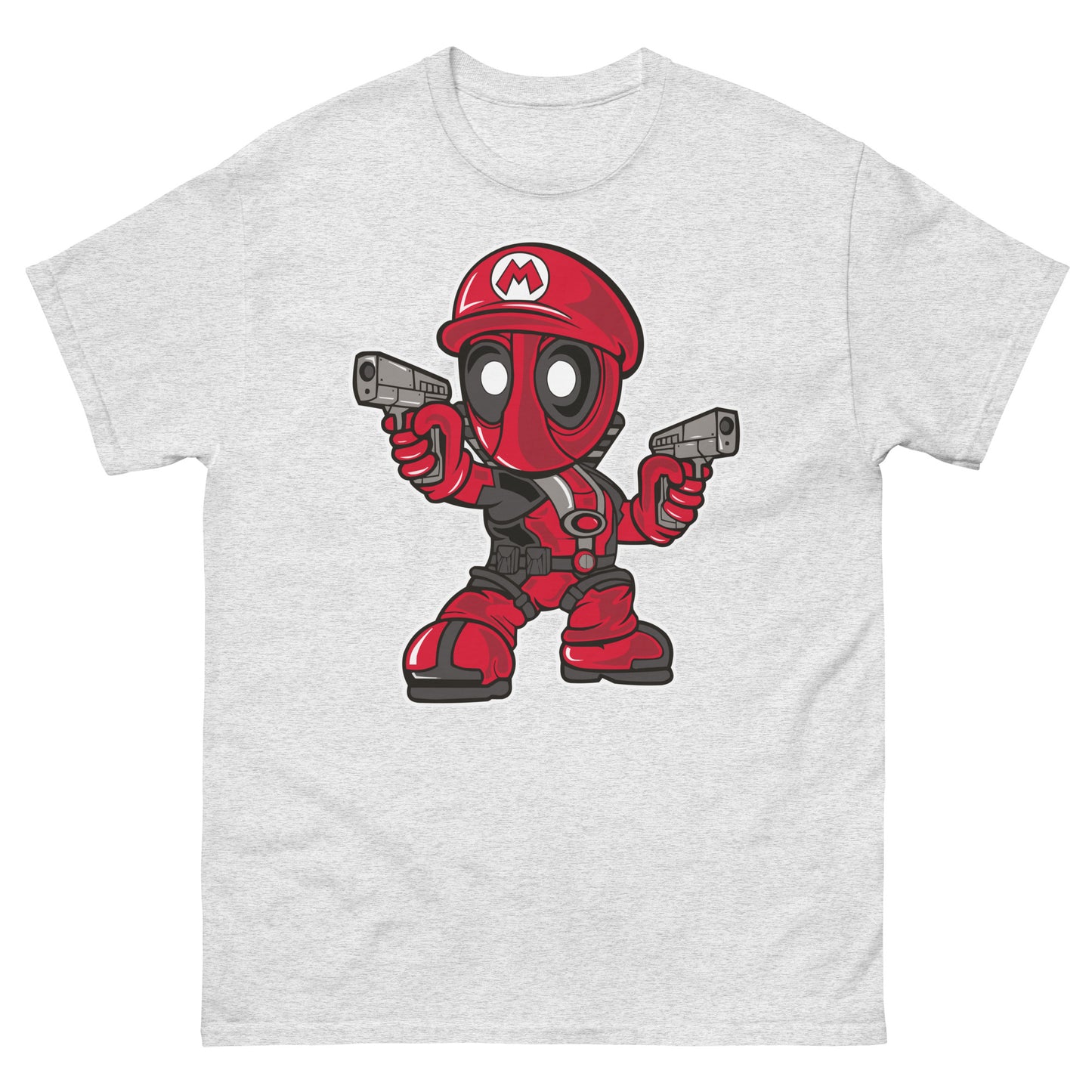 Plumber Assassin Red Mercenary Chibi T-Shirt - Playful Antihero Tee