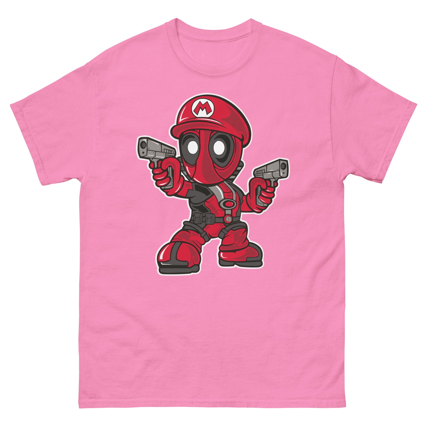 Plumber Assassin Red Mercenary Chibi T-Shirt - Playful Antihero Tee