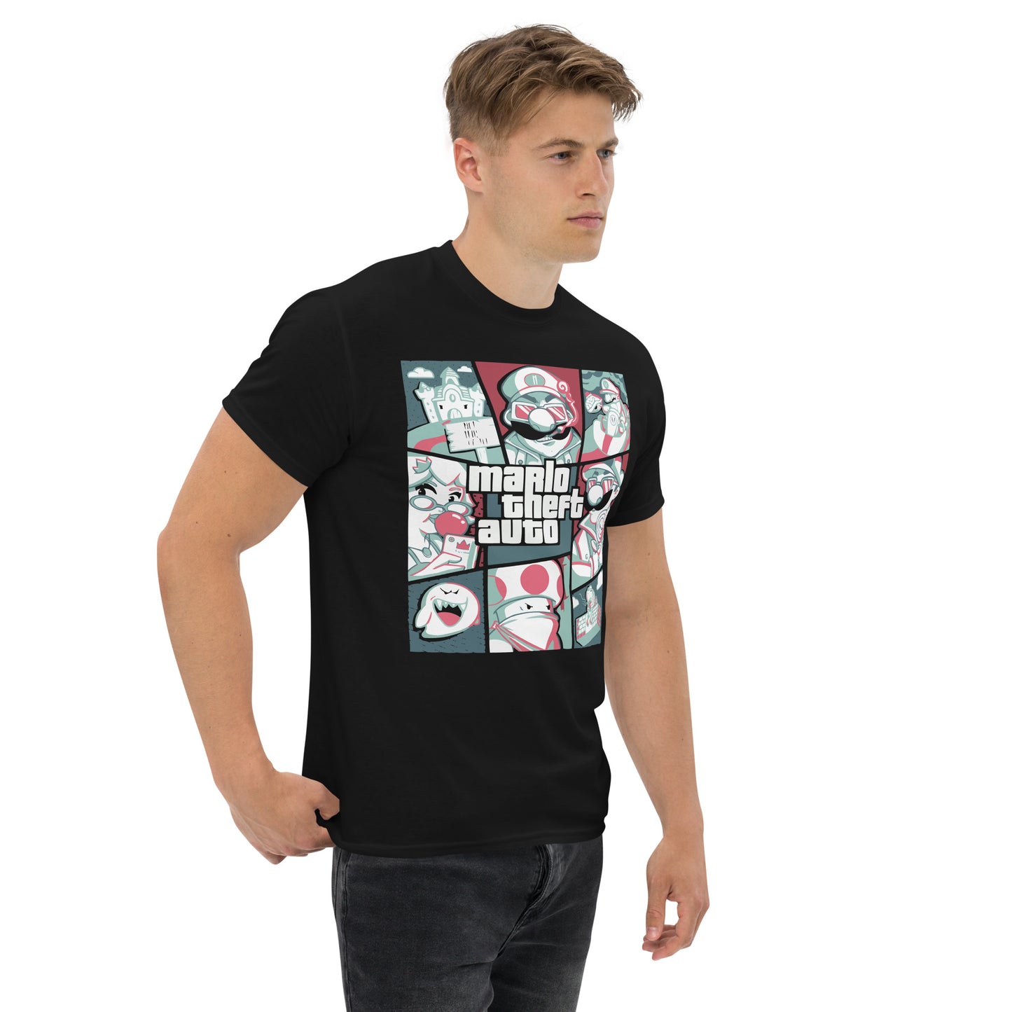 Mario Theft Auto T-Shirt - Mischievous Gaming Mashup Tee