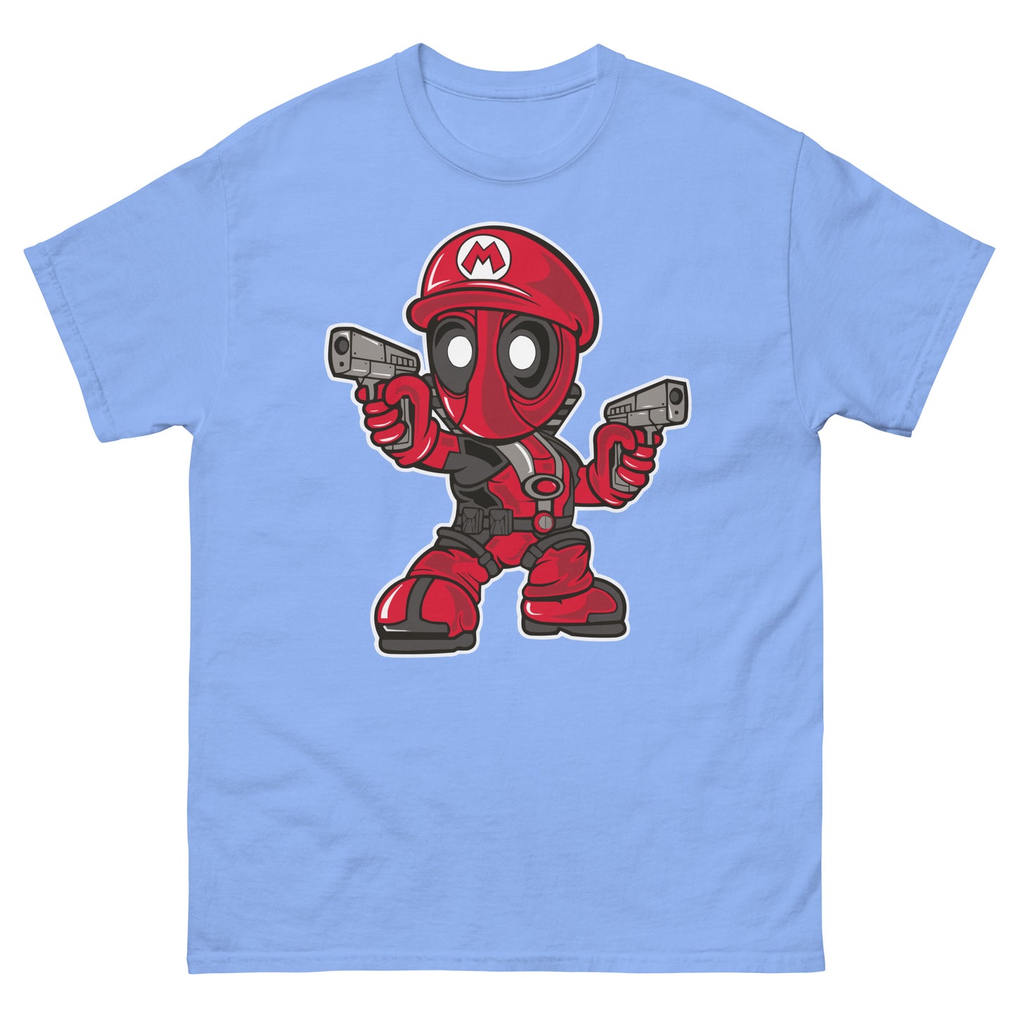 Plumber Assassin Red Mercenary Chibi T-Shirt - Playful Antihero Tee