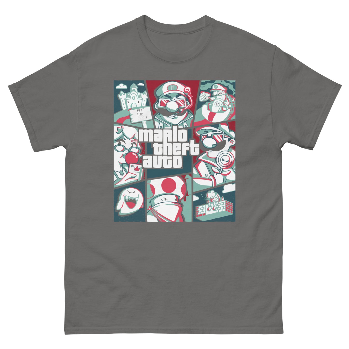 Mario Theft Auto T-Shirt - Mischievous Gaming Mashup Tee