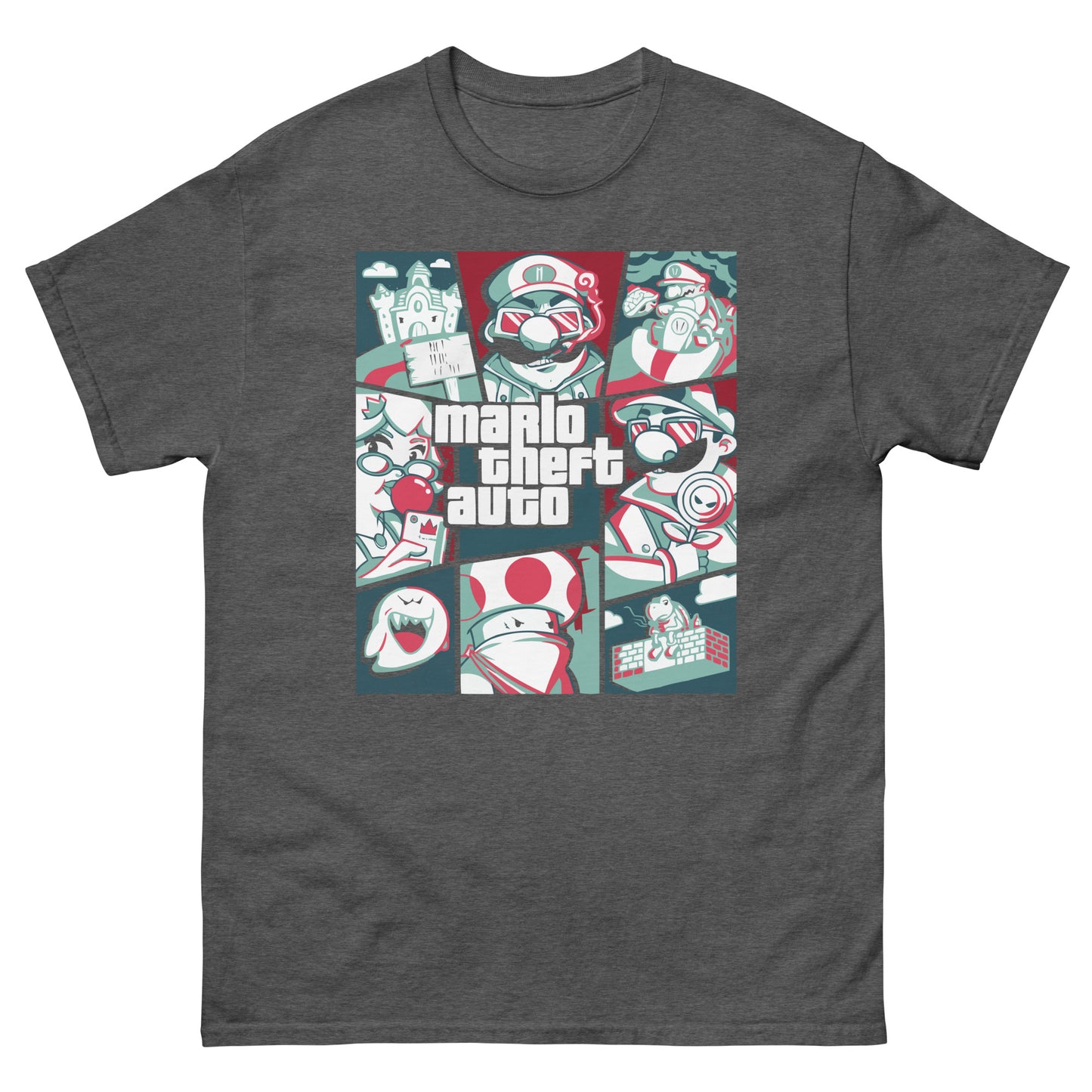 Mario Theft Auto T-Shirt - Mischievous Gaming Mashup Tee