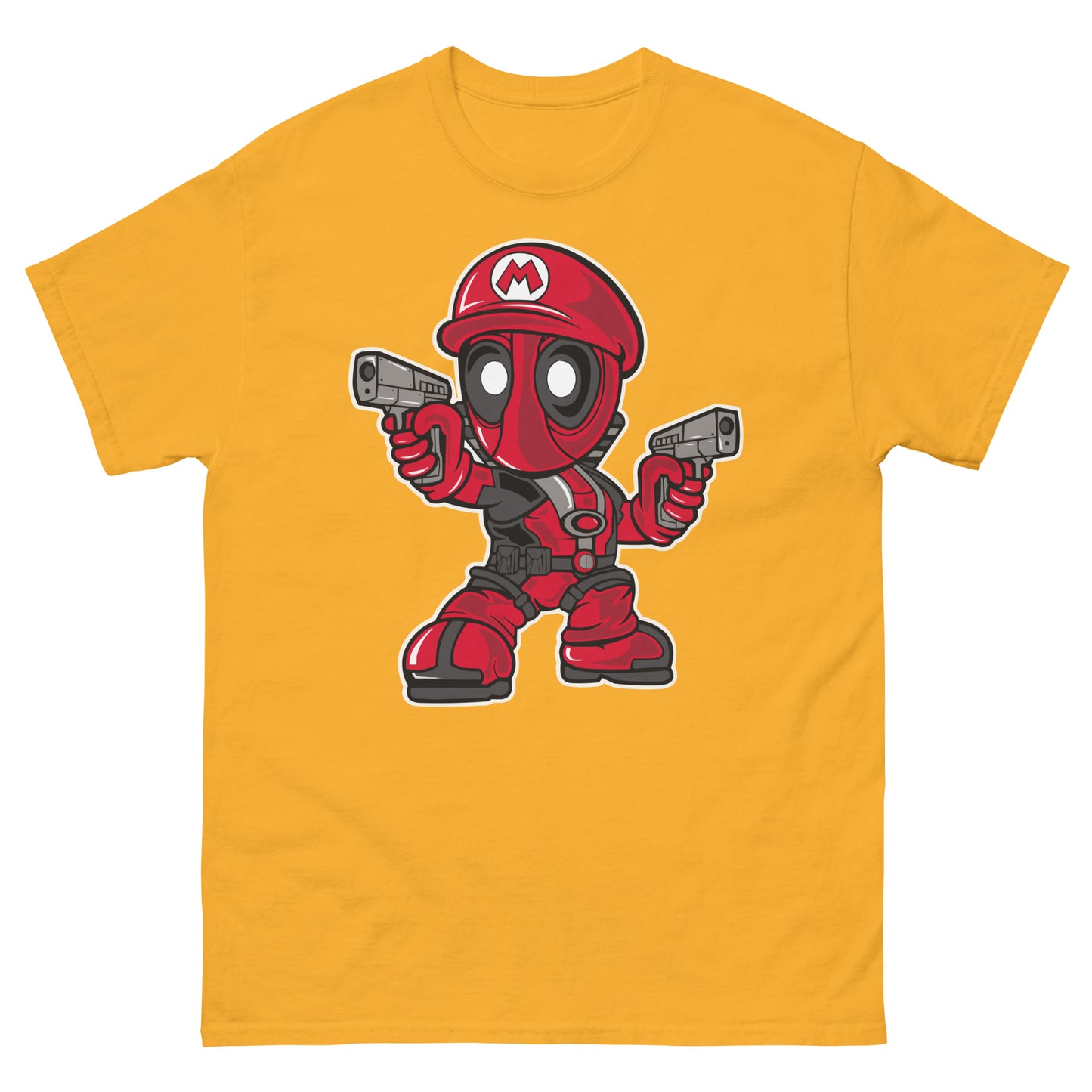 Plumber Assassin Red Mercenary Chibi T-Shirt - Playful Antihero Tee