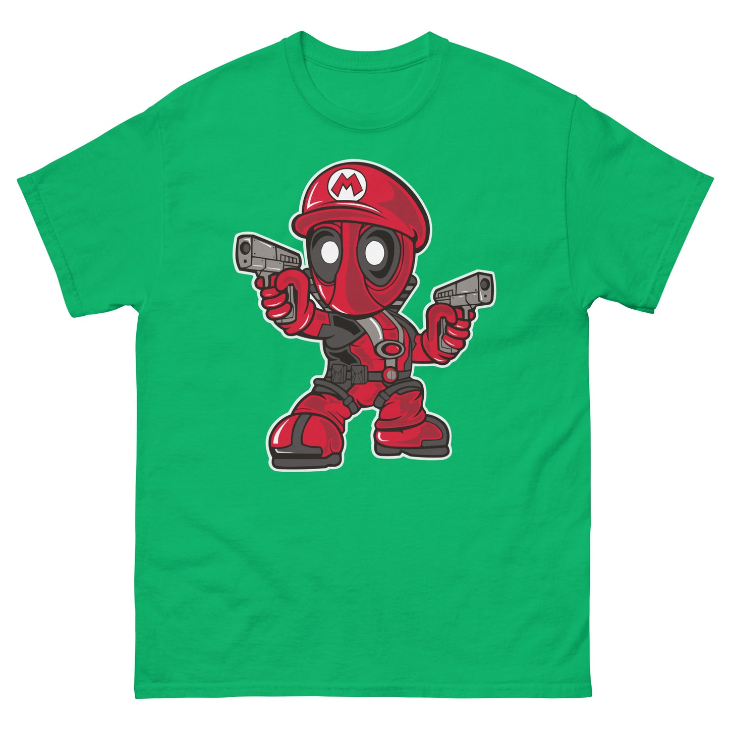 Plumber Assassin Red Mercenary Chibi T-Shirt - Playful Antihero Tee