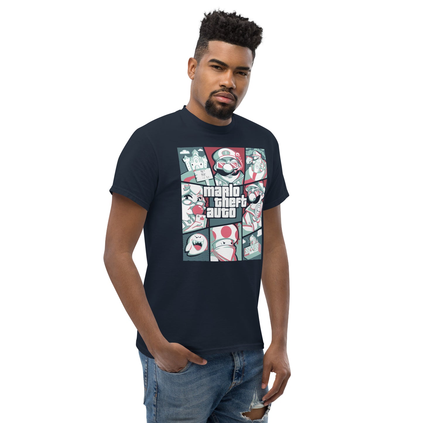 Mario Theft Auto T-Shirt - Mischievous Gaming Mashup Tee