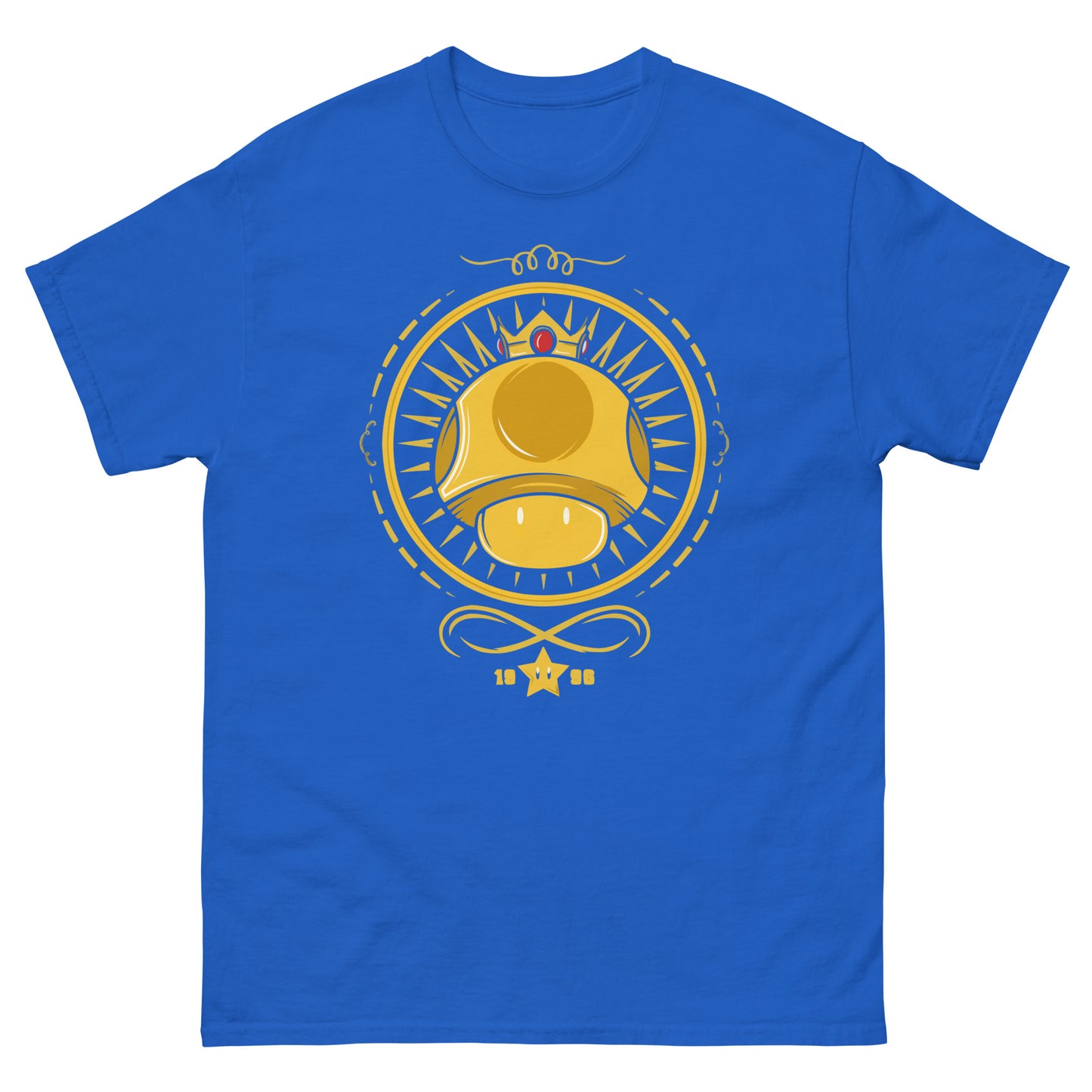 Gold Crown Shroom T-Shirt - Royal Retro Gaming Tee
