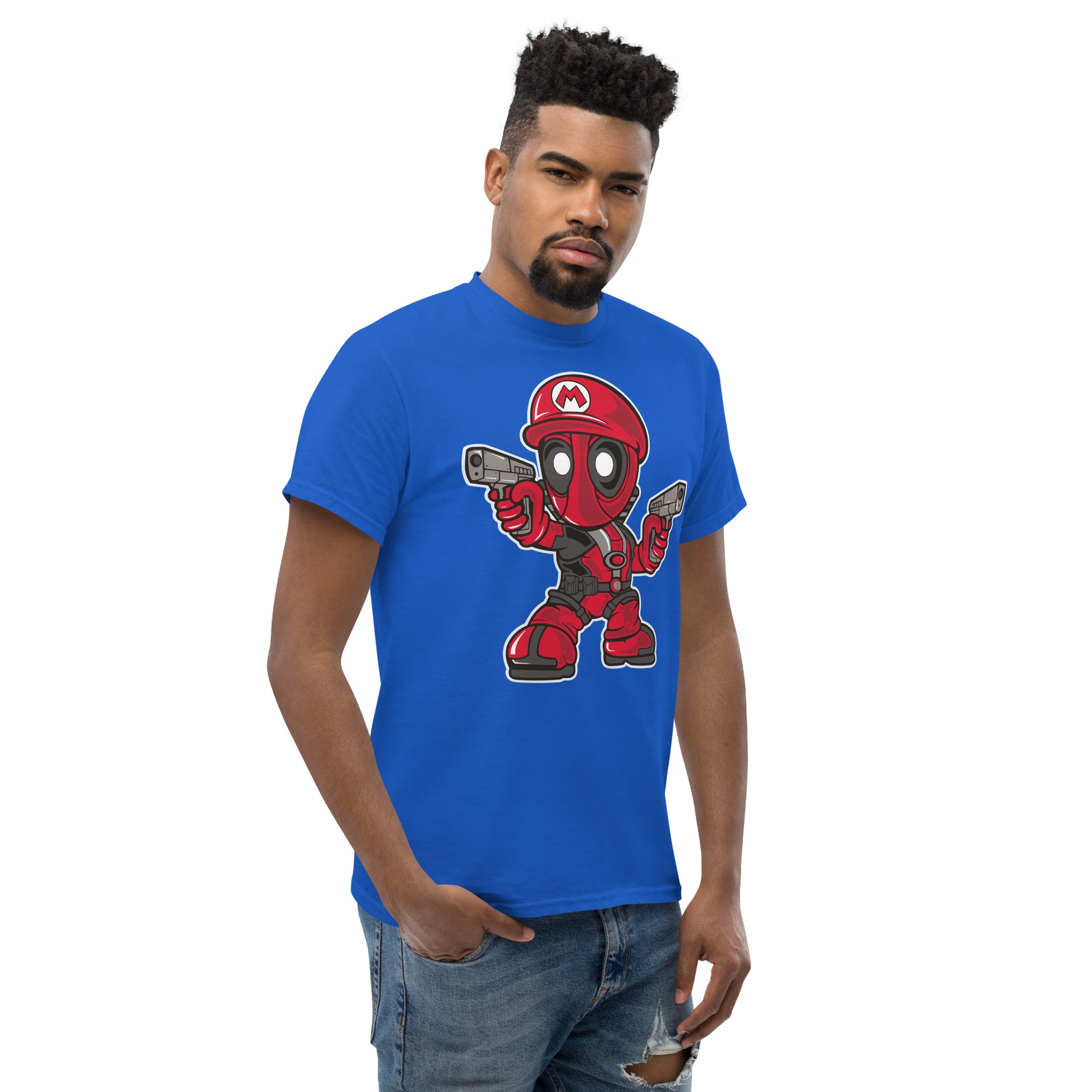 Plumber Assassin Red Mercenary Chibi T-Shirt - Playful Antihero Tee