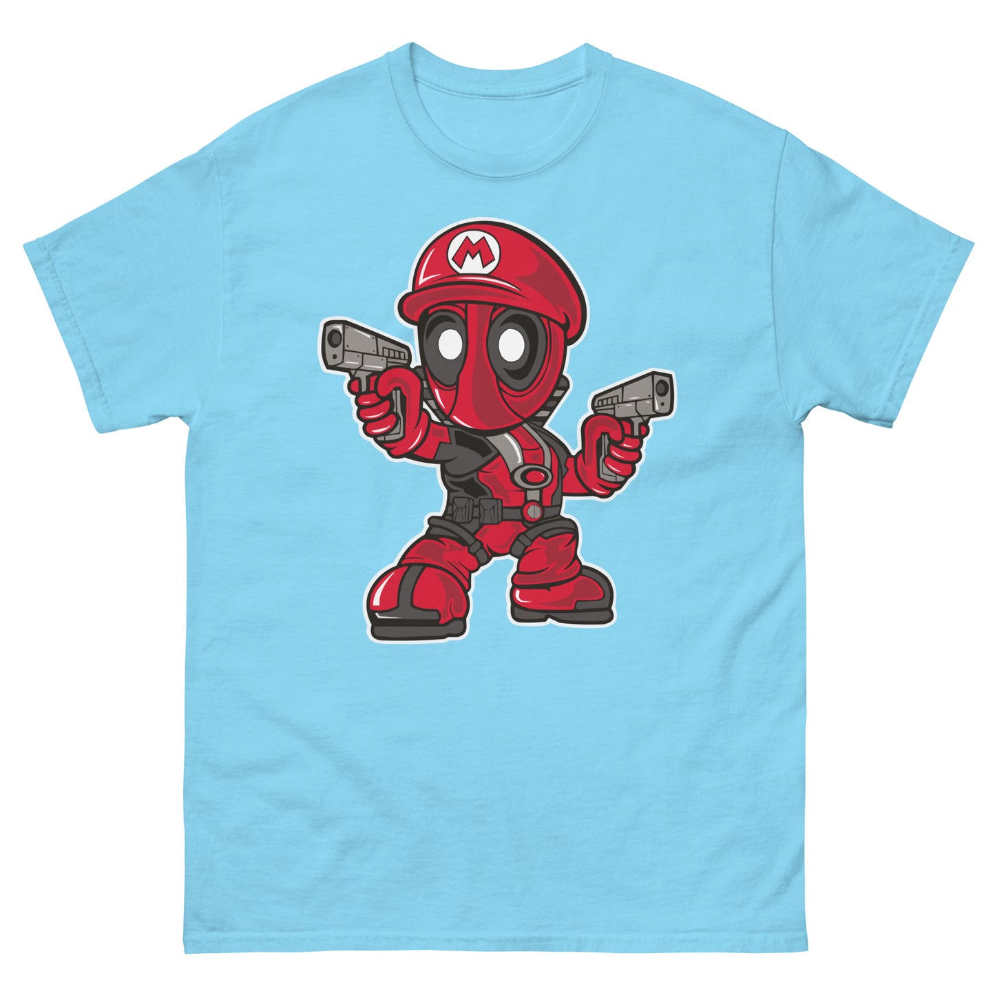 Plumber Assassin Red Mercenary Chibi T-Shirt - Playful Antihero Tee