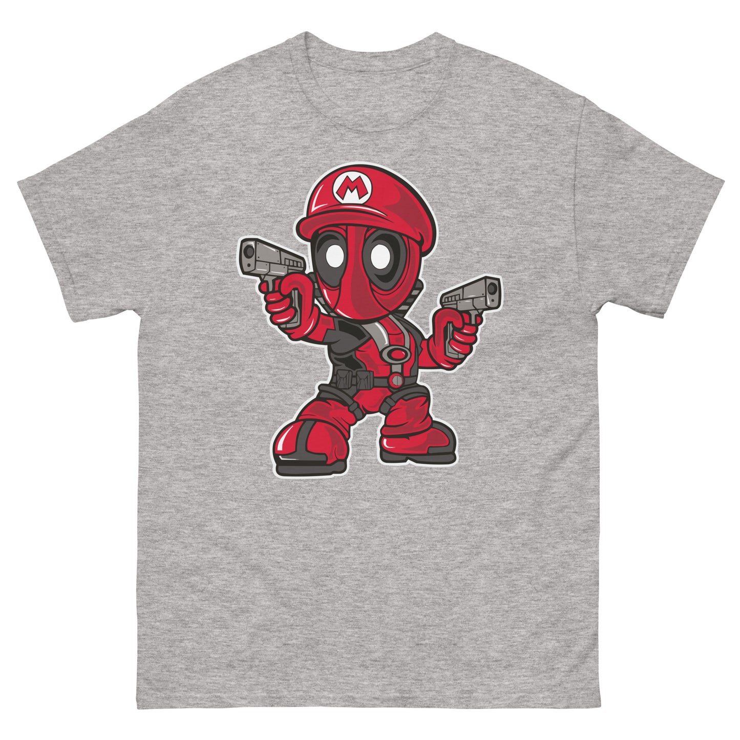 Plumber Assassin Red Mercenary Chibi T-Shirt - Playful Antihero Tee
