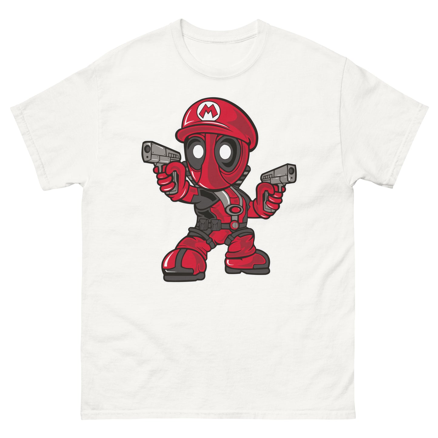 Plumber Assassin Red Mercenary Chibi T-Shirt - Playful Antihero Tee