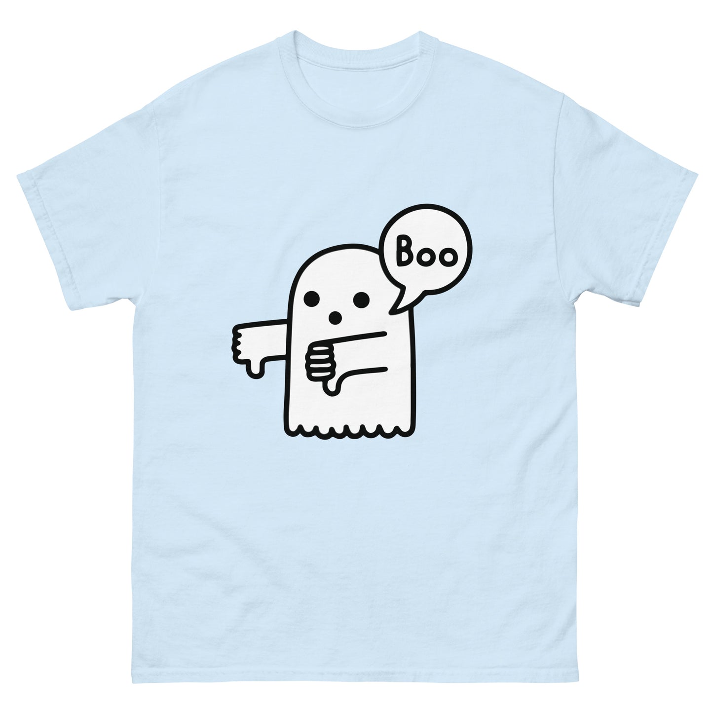 Boo Thumbs Down Ghost T-Shirt - Funny Halloween Tee