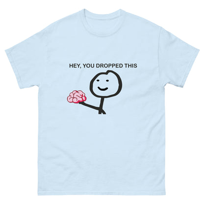 Stick Figure with Brain T-Shirt - Quirky Smart Humor Tee