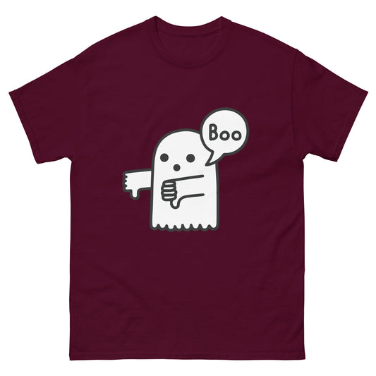 Boo Thumbs Down Ghost T-Shirt - Funny Halloween Tee