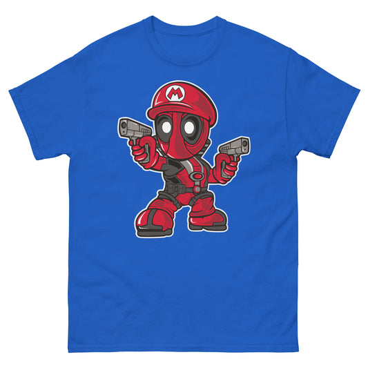 Plumber Assassin Red Mercenary Chibi T-Shirt - Playful Antihero Tee