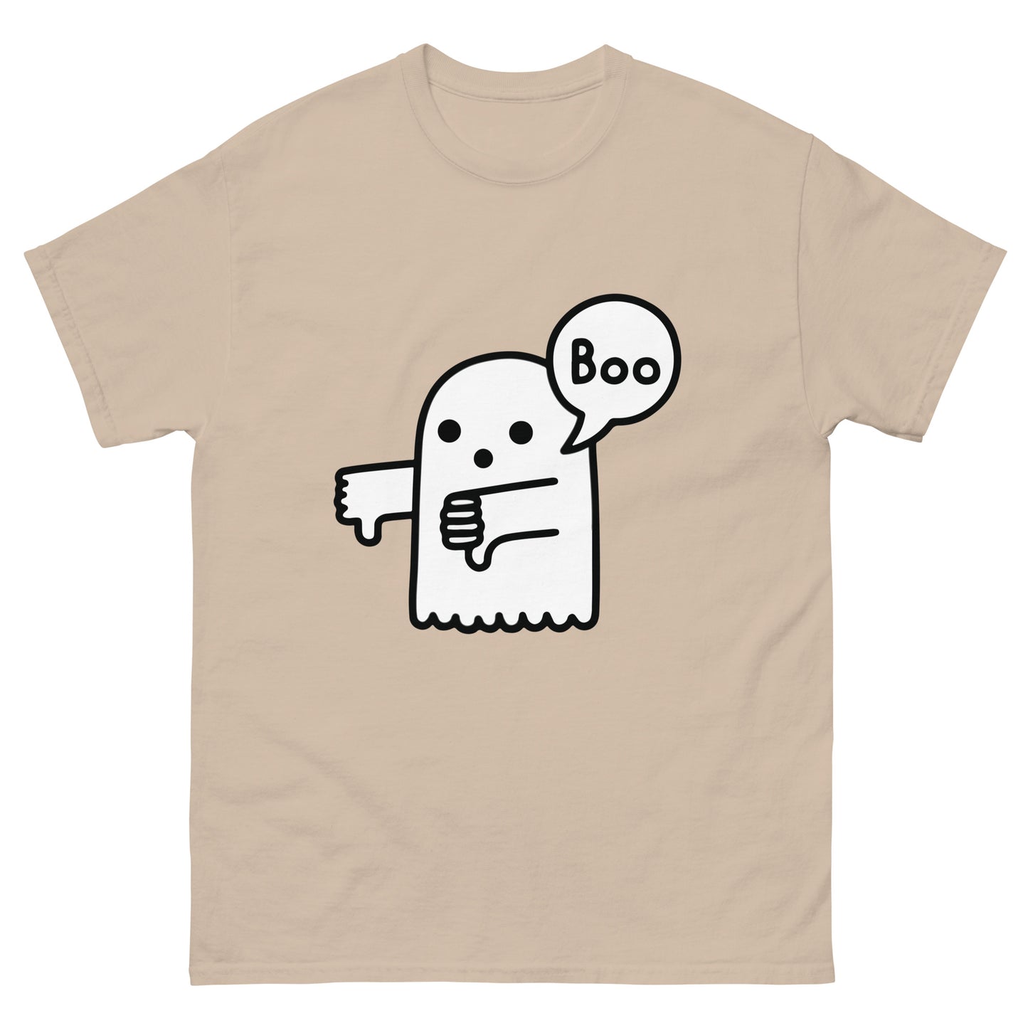 Boo Thumbs Down Ghost T-Shirt - Funny Halloween Tee