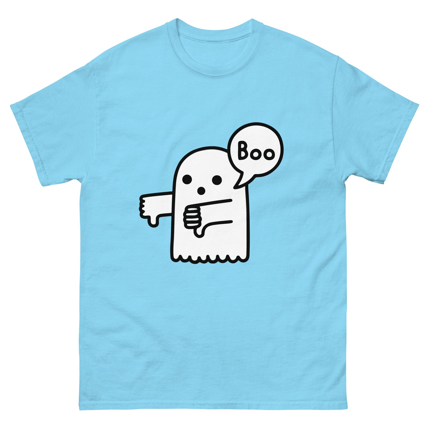 Boo Thumbs Down Ghost T-Shirt - Funny Halloween Tee