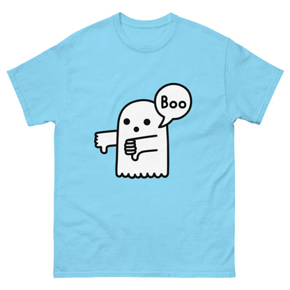 Boo Thumbs Down Ghost T-Shirt - Funny Halloween Tee